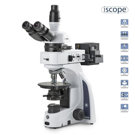 IScope 50X-1000X Trinocular Polarization Compound Microscope W/ 5MP USB 3 Digital Camera